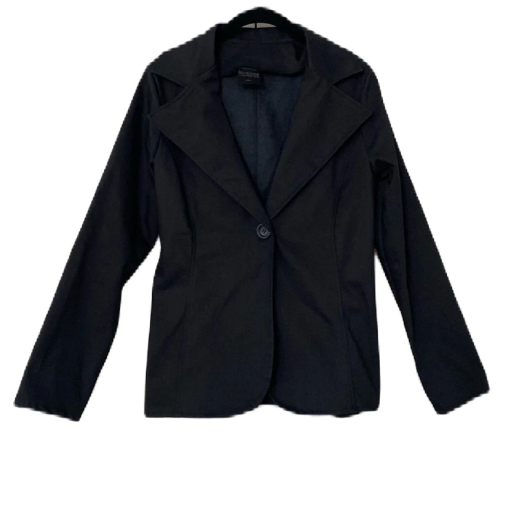 Matrushka Construction Single Button Blazer Size Small Jacket Black Blazer‎
